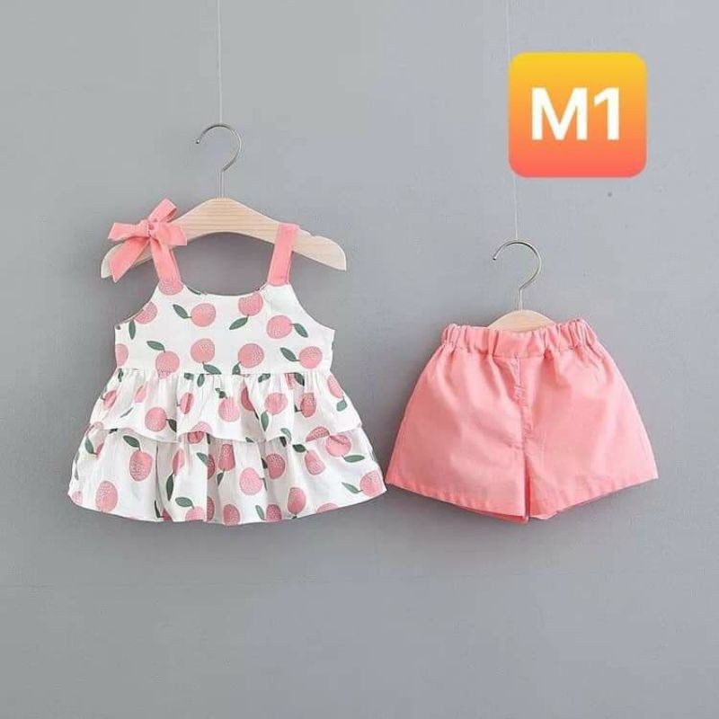 Nơi bán Bộ Hai Dây Babydoll Cho Bé Gái