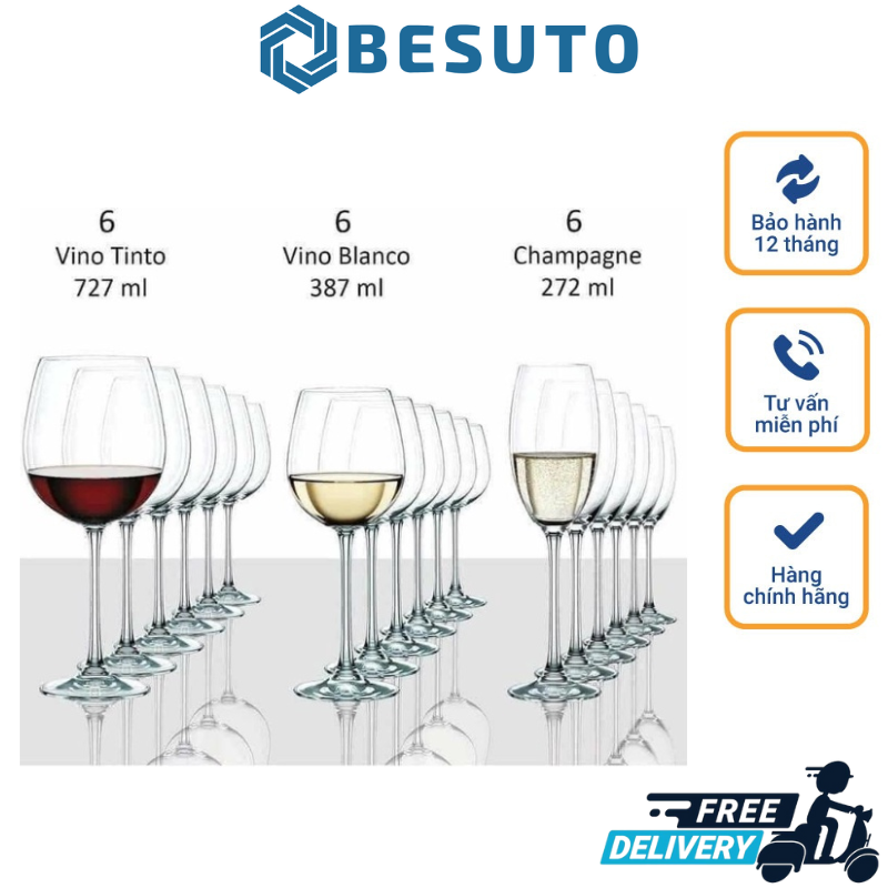 Set of 18 Schott Zwiesel Premium Cups, Luxurious Design, Imported from Germany, Genuine Products
