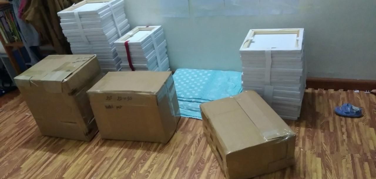 Combo 10 toan vẽ tranh 30x30 cm căng sẵn