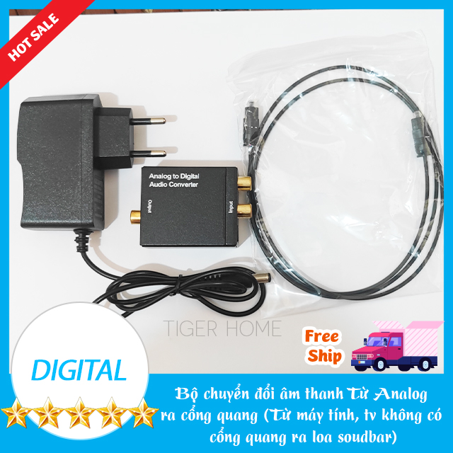 Bộ chuyển đổi Âm Thanh Cổng quang Optical sang Audio AV - R/L, Cổng 3,5 Hỗ Trợ Tv 4k Loại Xịn Model 2021 196-96kb