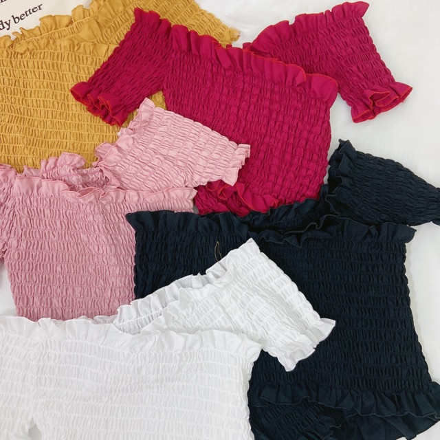 ÁO NỮ * ÁO CROPTOP LỤA NHÚN ĐẮP CHÉO TAY NGẮN (DƯỚI 50KG)