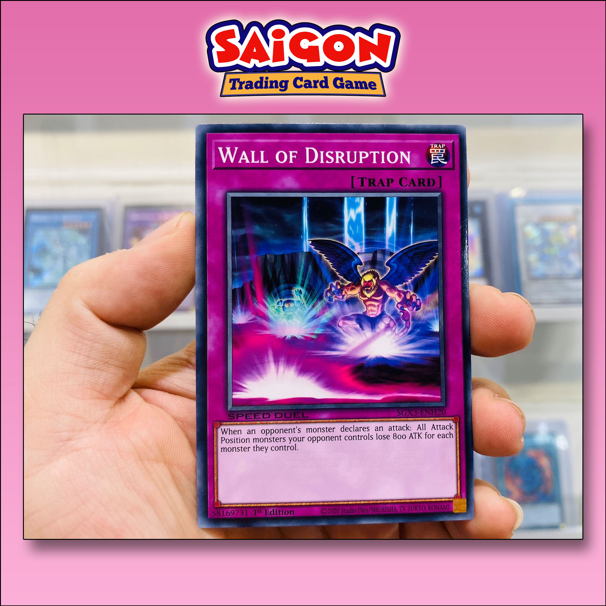 Thẻ bài yugioh mã sgx3-enh20 - wall of disruption - common - 1st edition