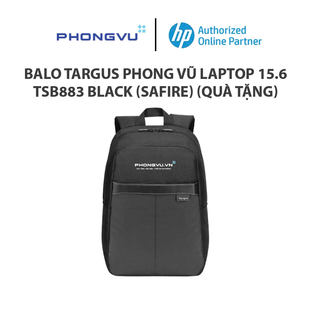 Balo targus logo phong vũ laptop 15.6 tsb883 black
