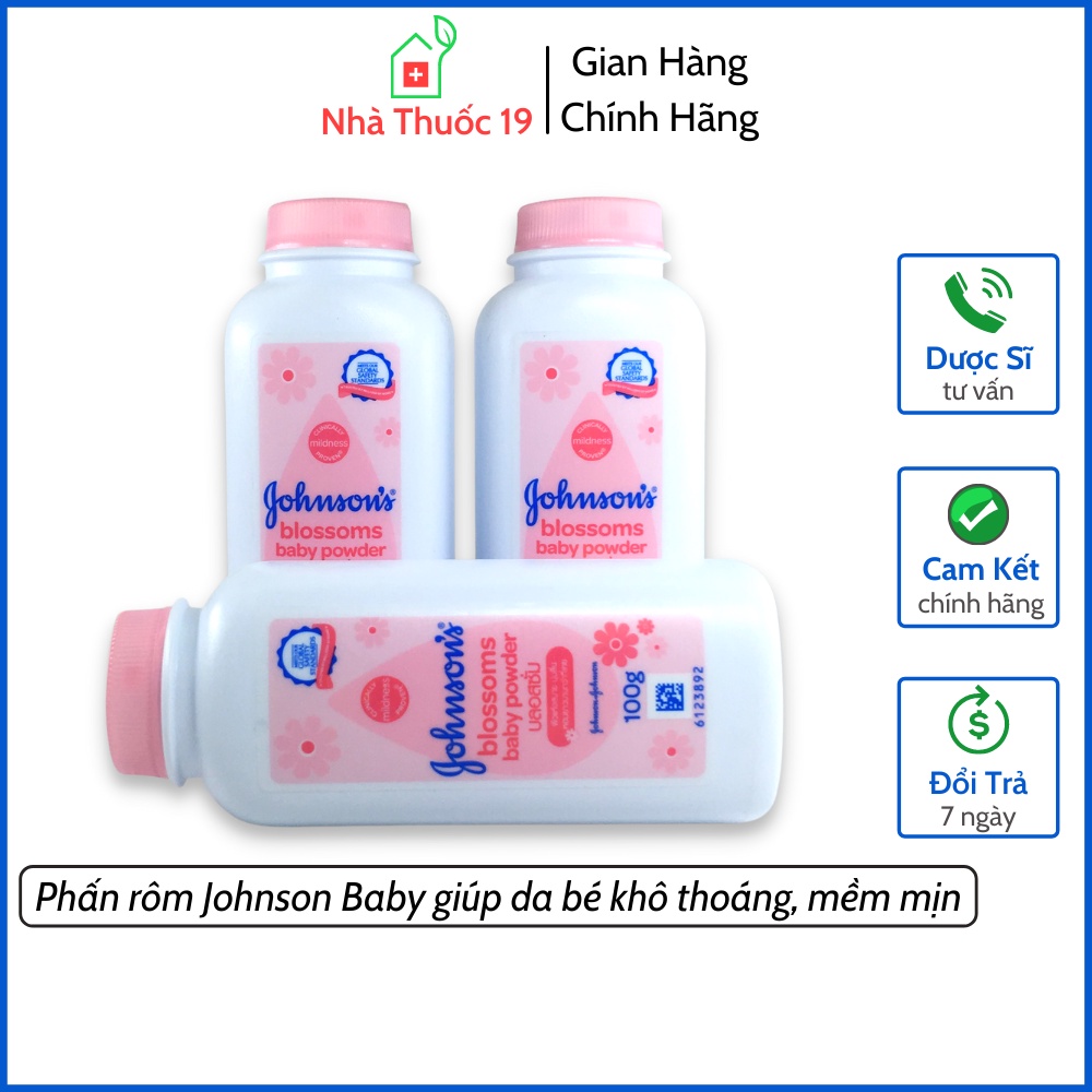 Phấn thơm Hương Hoa Johnson s Blossom Baby Powder 100g Hàng Thái Lan Chính