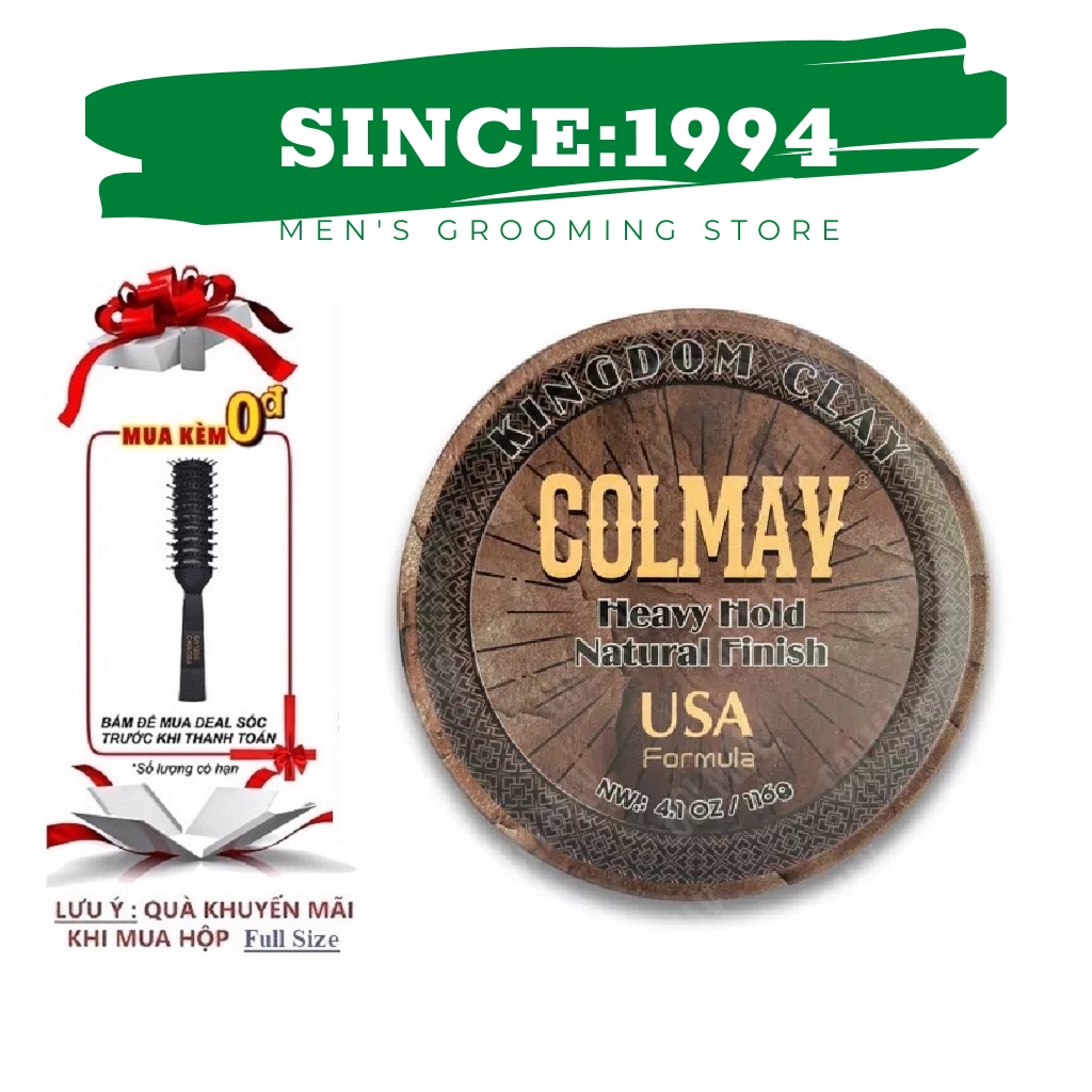 [CHÍNH HÃNG 100%] Sáp Vuốt Tóc Colmav Clay Kingdom Lọ 56gr