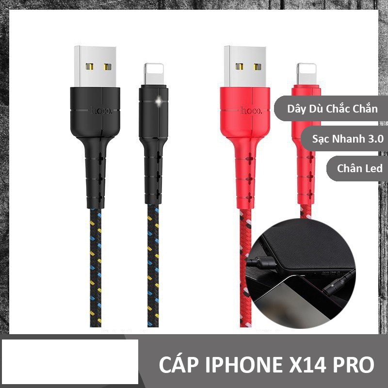 Cáp sạc nhanh HOCO X14 PRO cổng Lightning IP dài 2M