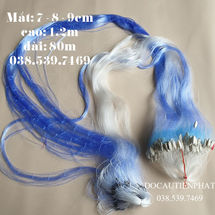 Lưới đánh cá thái lan then 4 mắt 7-8-9cm cao 1m2 dài 80m đánh cá cực nhậy