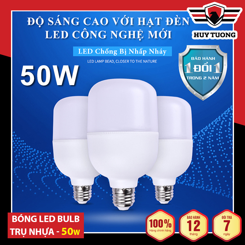 bóng led bulb led trụ nhựa siêu sáng ánh sáng trắng 5w - 10w - 15w - 20w 2