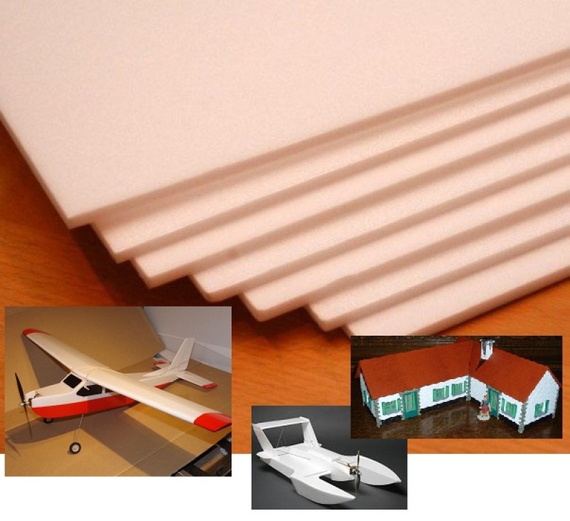 [5mm 50x50cm] Combo 12 tấm xốp Depron làm mô hình máy bay tàu xe điều khiển từ xa RC, nhà cửa mô hình kiến trúc, trang trí nội thất, cách âm, cách nhiệt (VA001x3 TP) - Luân Air Models