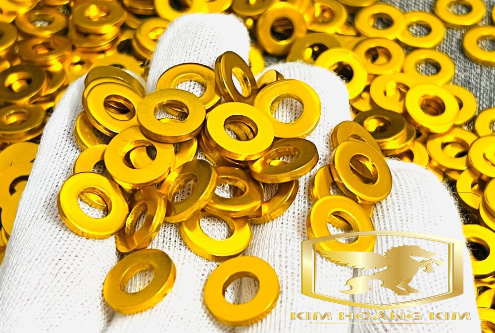 Long Đền nhôm 6li gắn ốc lốc máy màu VÀNG siêu rẻ đẹp 1 con