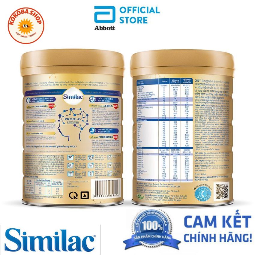 Sữa Bột Similac 900g  Cho Trẻ Từ 0-6 Tháng Tuổi .