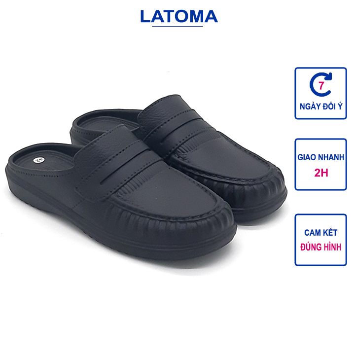Dép sục lười bít mũi nam chất liệu siêu nhẹ êm chân kiểu dáng hiện đại thời trang Latoma TA5281 (Đen)