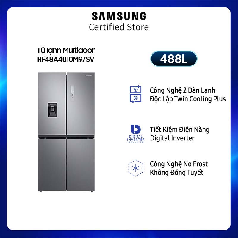 [Chỉ Giao + Lắp Hà Nội] Tủ lạnh Samsung Inverter 488 lít RF48A4010M9/SV