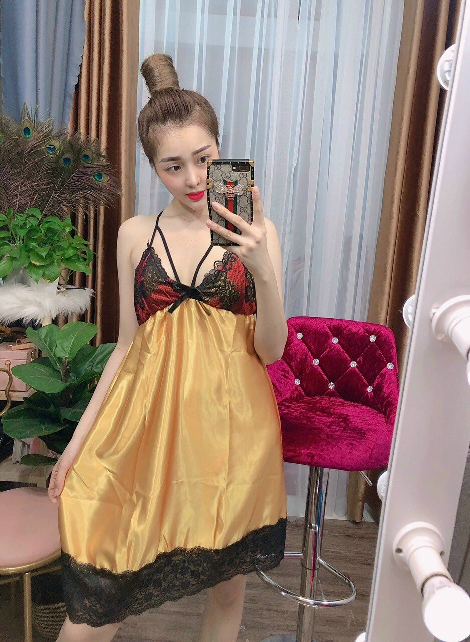 ĐẦM PHI BÓNG CHÉO DÂY PHỐI REN FREESIZE DƯỚI 55KG
