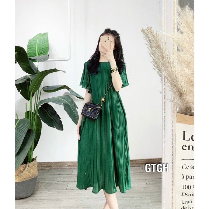 Váy bầu hè cộc tay suông a - Đầm bầu suông thời trang -free size 43-70kg