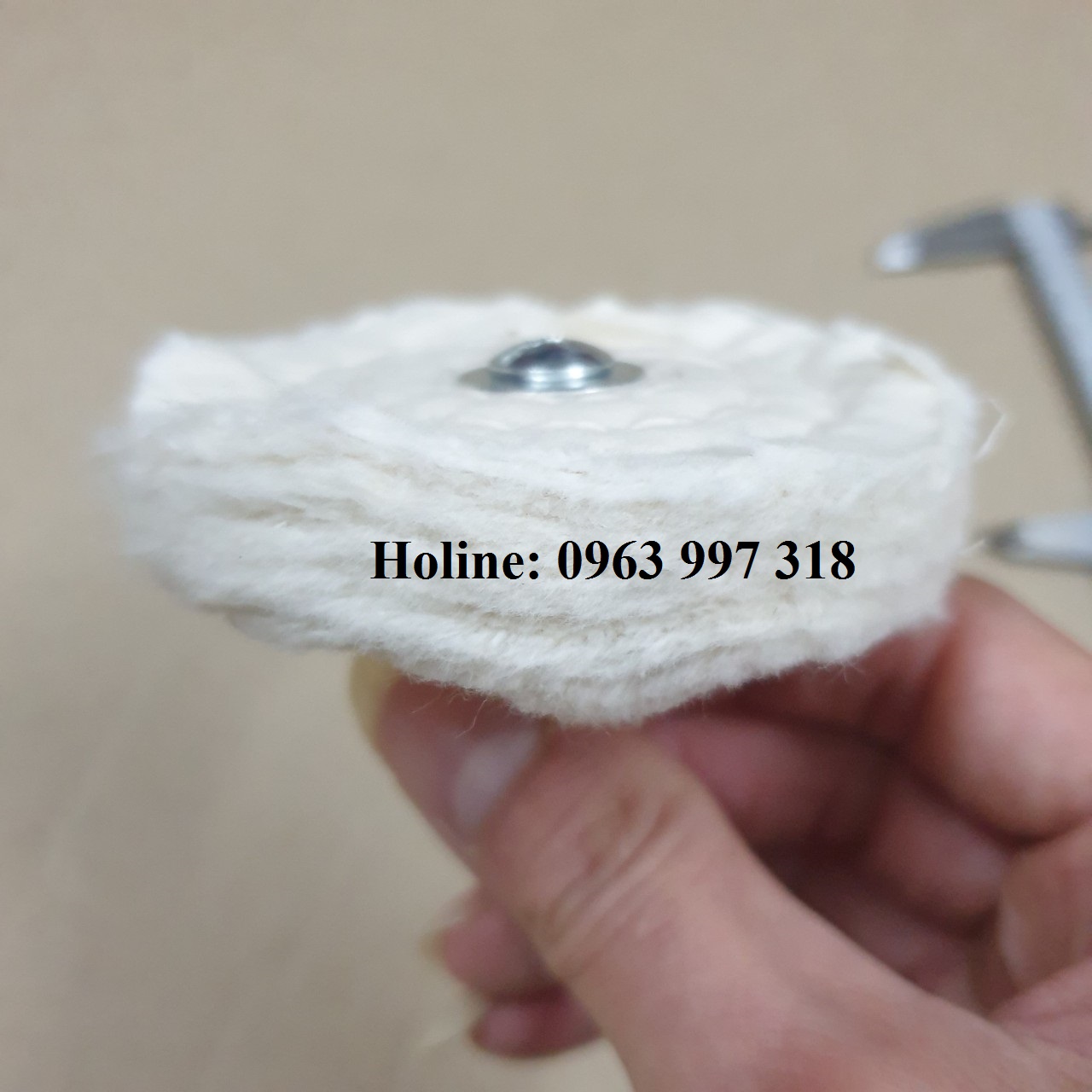 Lông cừu vải đánh bóng cao cấp đường kính 10cm - đánh bóng xe đánh bóng kim loại kèm sáp đánh bóng