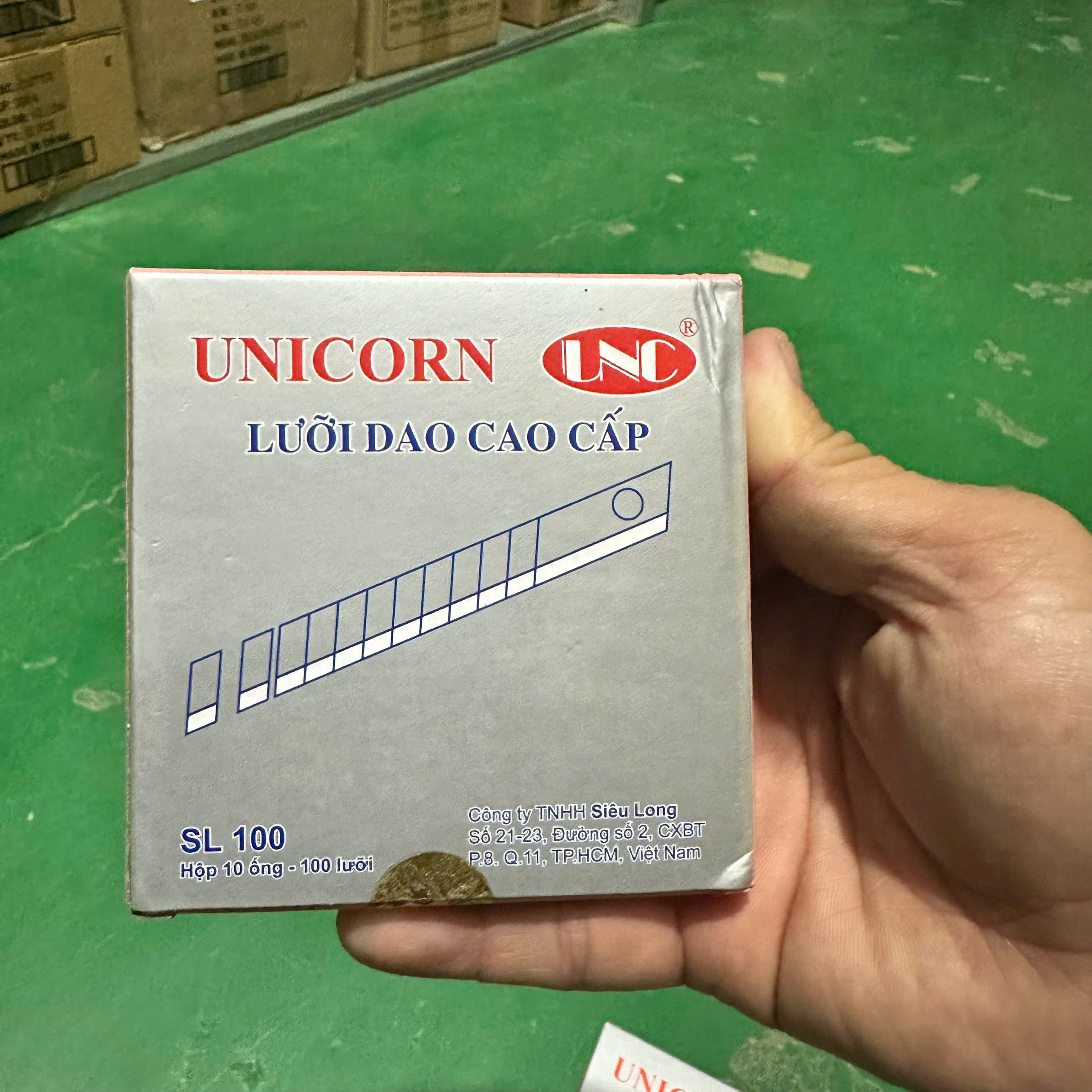Hộp 10 Lưỡi Dao Lớn/Nhỏ UniCorn Vàng SL100/SL150