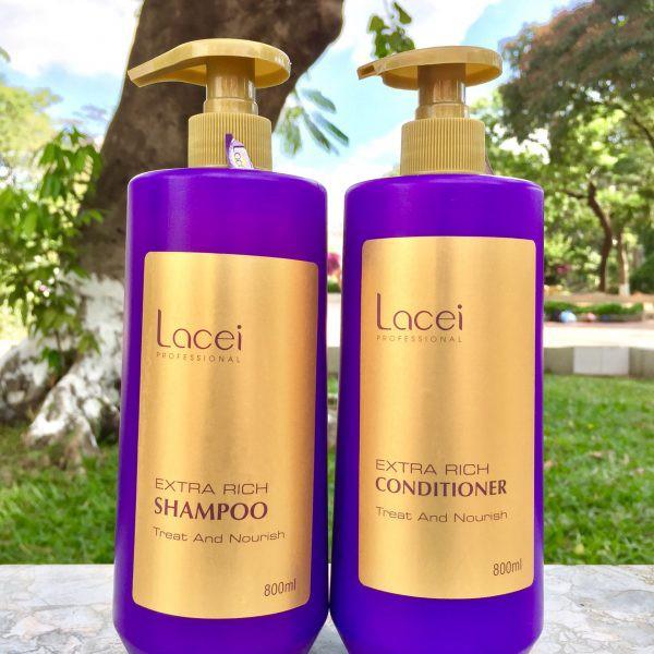 [HCM]Dầu gội Lacei Extra Rich phục hồi tóc hư tổn 800ml
