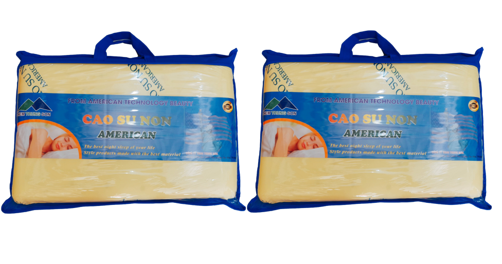 BỘ GỒM 3 GỐI CAO SU NON AMERICAN Cao Cấp ( Gối Nằm Size 50x70cm, Gối Ôm Size 25x95cm)