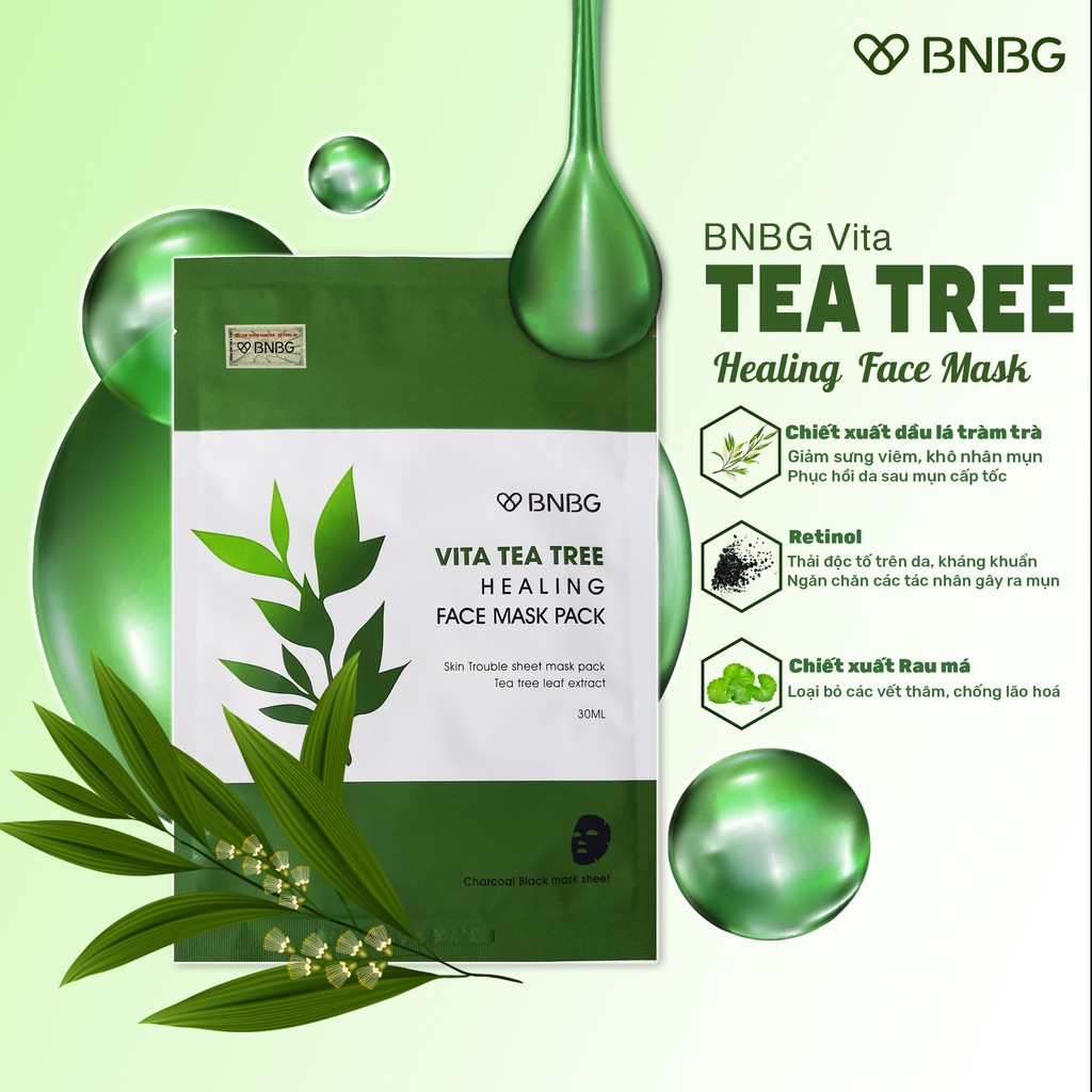 Mặt nạ giấy BNBG Vita Tea Tree Healing Face Mask Pack 30ml