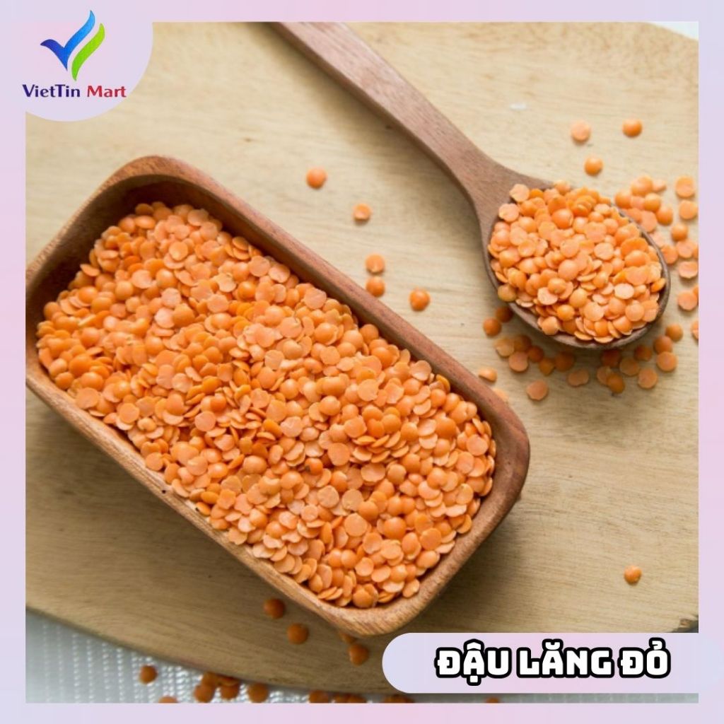 1kg_ Đậu lăng đỏ( hạt chưa chế biến) -Viettin Mart,