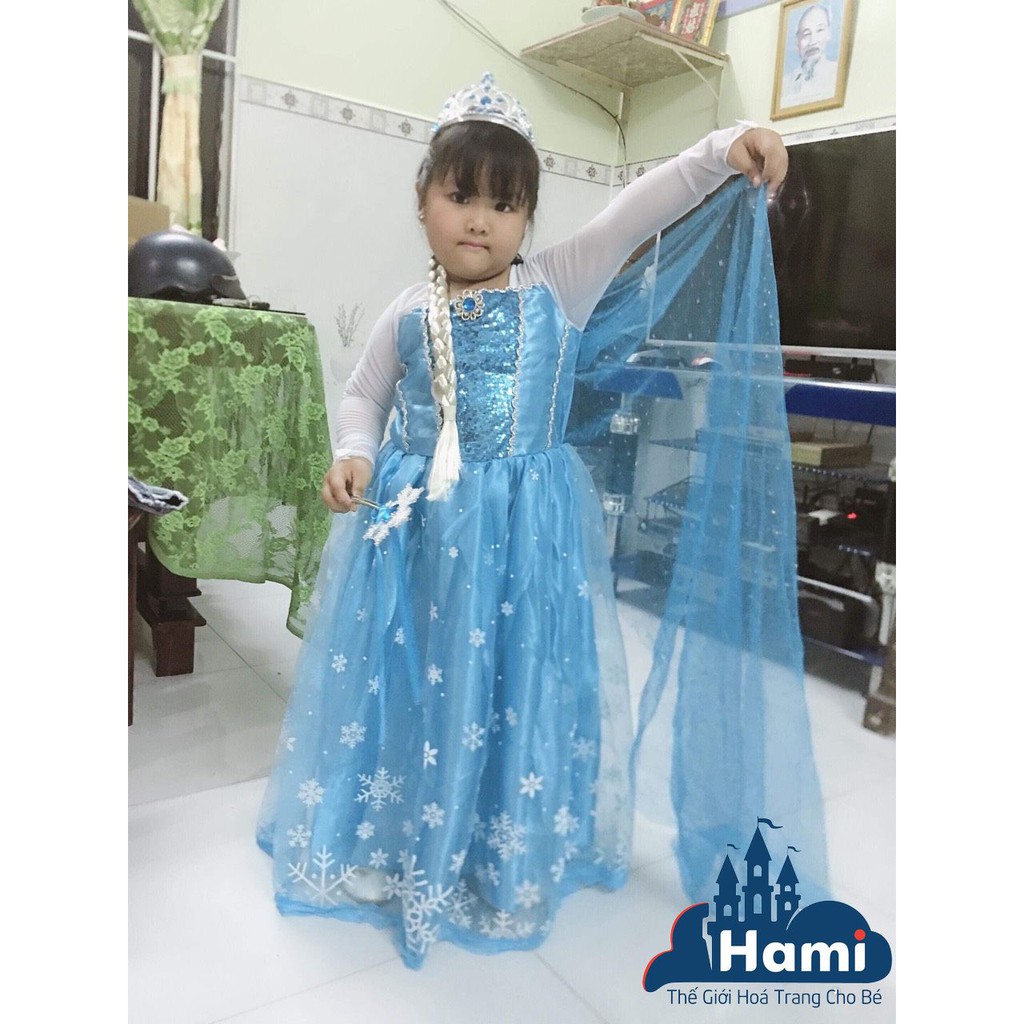 ĐẦM CÔNG CHÚA ELSA HOA TUYẾT KÈM TÀ