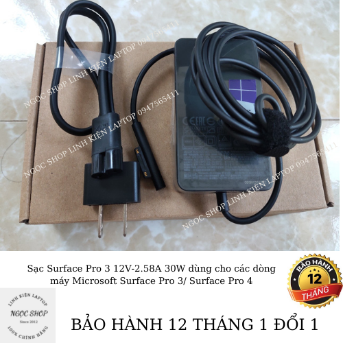 Sạc Surface Pro 3 15V-2.58A 44W Microsoft Surface Pro 3/ Surface Pro 4