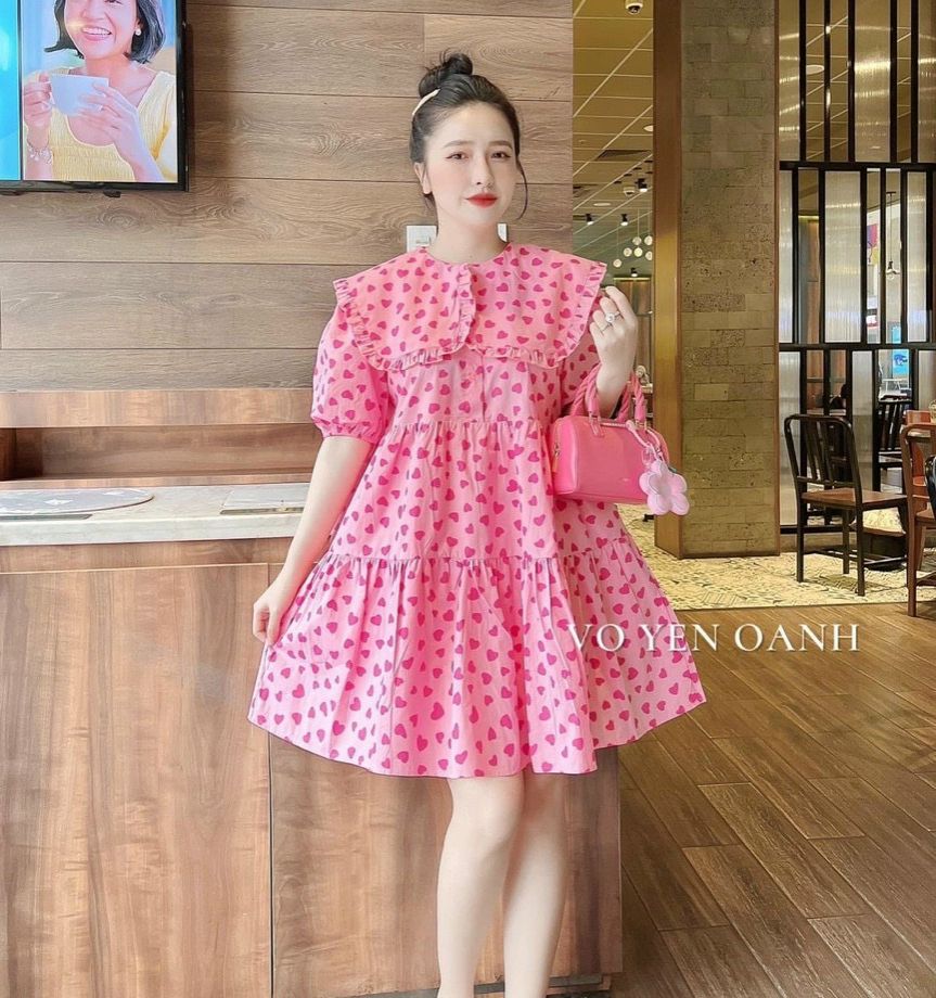 Đầm tiểu thư babydoll dáng xoè nữ, đầm hoa tay phồng, đầm xoè, váy hoa đi tiệc,đầm váy babydoll ulzzang hoa nhí tay dài dể thương gb94893