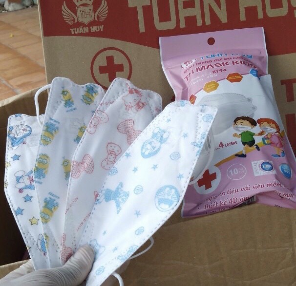 (túi 10) Khẩu trang KF94 trẻ em