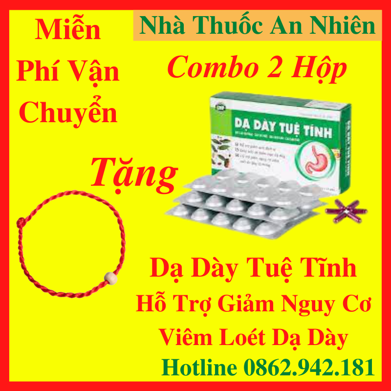 [Miễn Phí Ship] Combo 2 Dạ dày Tuệ Tĩnh {Tặng Vòng Tay May Mắn][HCM] giúp bổ tỳ vị tăng cường chức năng tiêu hóa - Sản phẩm 100% chính hãng - Hộp 30 viên - AN001
