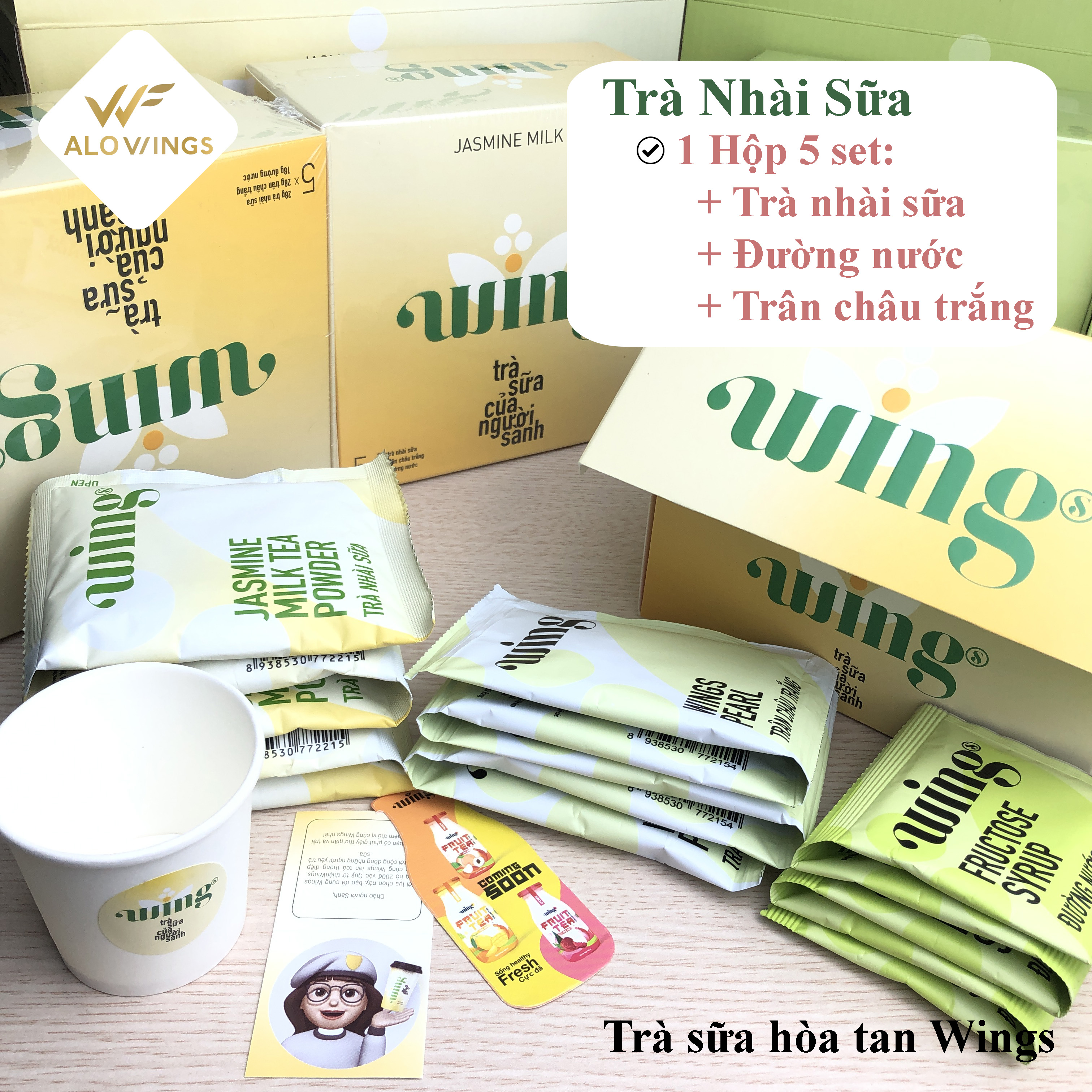 1 Set Trà sữa hòa tan Wings