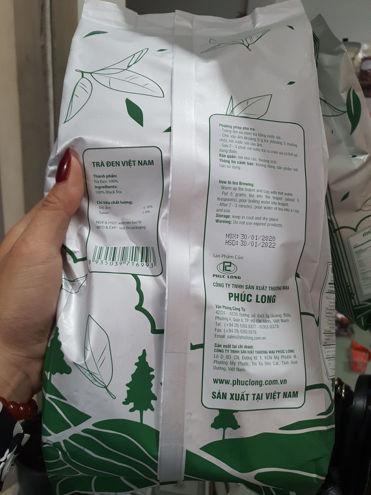 Trà Đen Phúc Long 500G