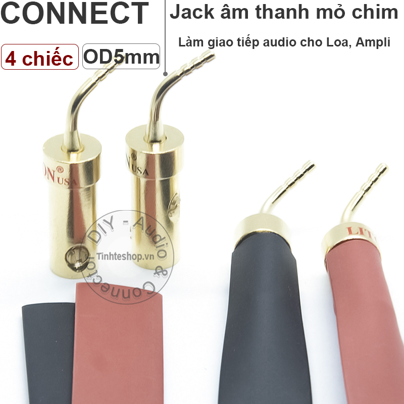 >> BÁO GIÁ CỌC LOA 3 TÁC DỤNG BẮP CHUỐI - CÀNG CUA - MỎ CHIM CHO LOA AMPLIFIER - GIẮC CẮM ÂM THANH CHO LOA AMPLI (1 CHIẾC | Shopee Lazada Sendo Tiki mới nhất 56 4 chiếc - Rắc cắm Loa Ampli mỏ chim 2.5mm OD5mm gold 24K OEM Liton - Đầu đổi bắp chuối sang mỏ chim