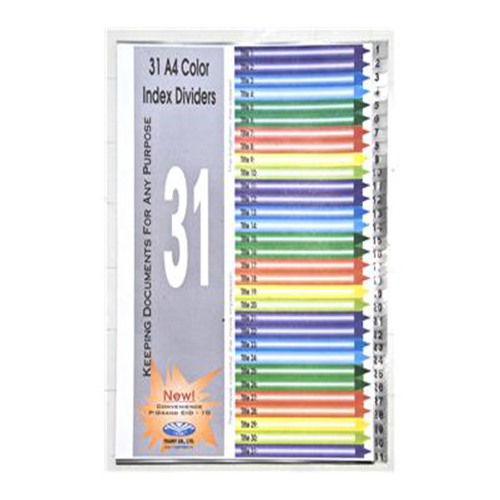 Bìa phân trang nhựa 31 số