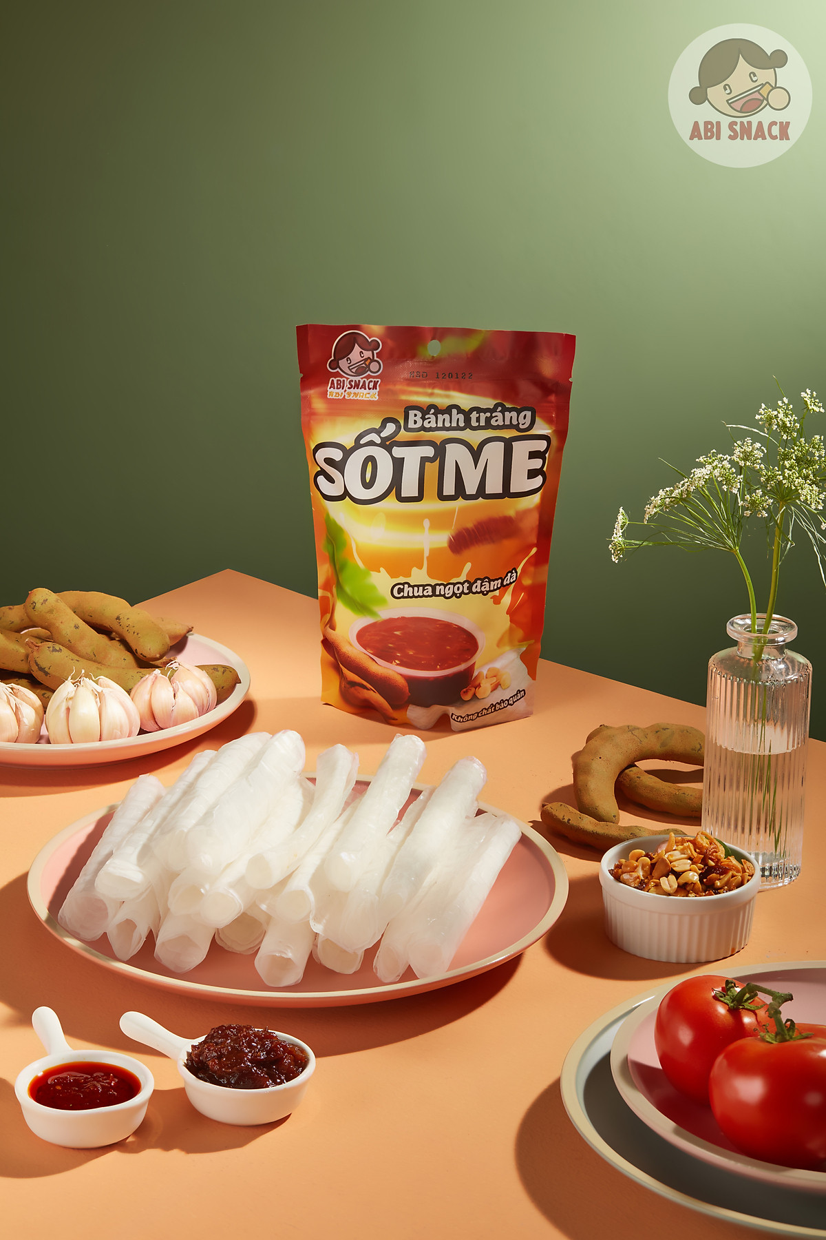 Abi Snack Bánh Tráng Sốt Me