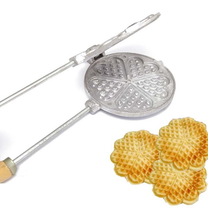Khuôn nướng bánh kẹp tàn ong bằng gang trắng 14.5cm