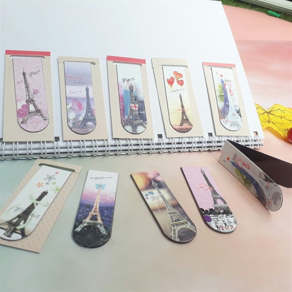 [HCM]Combo 5 Bookmark Nam Châm Đánh Dấu Sách - Tháp Eiffel (Mẫu Ngẫu Nhiên)