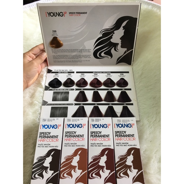 Nhuộm thảo mộc phủ bạc Young (60ml x 2) (Đã gồm trợ nhuộm)