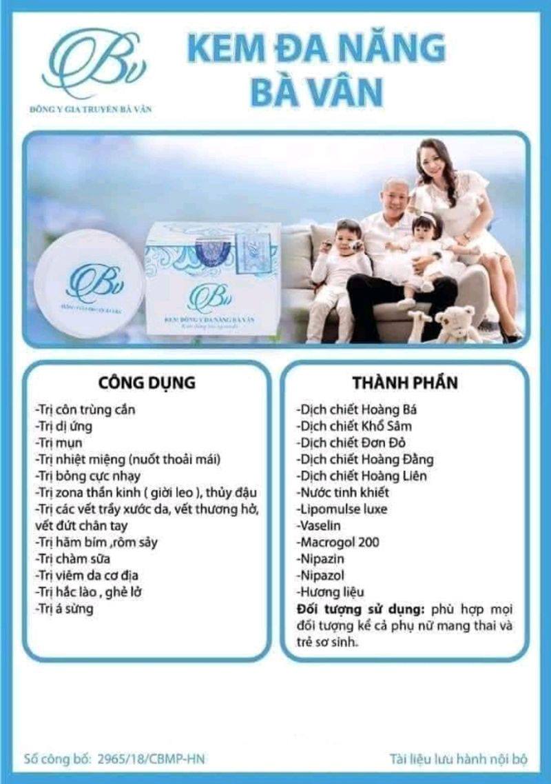Sỉ 5 Hộp Kem Đa Năng Đông Y Bà Vân