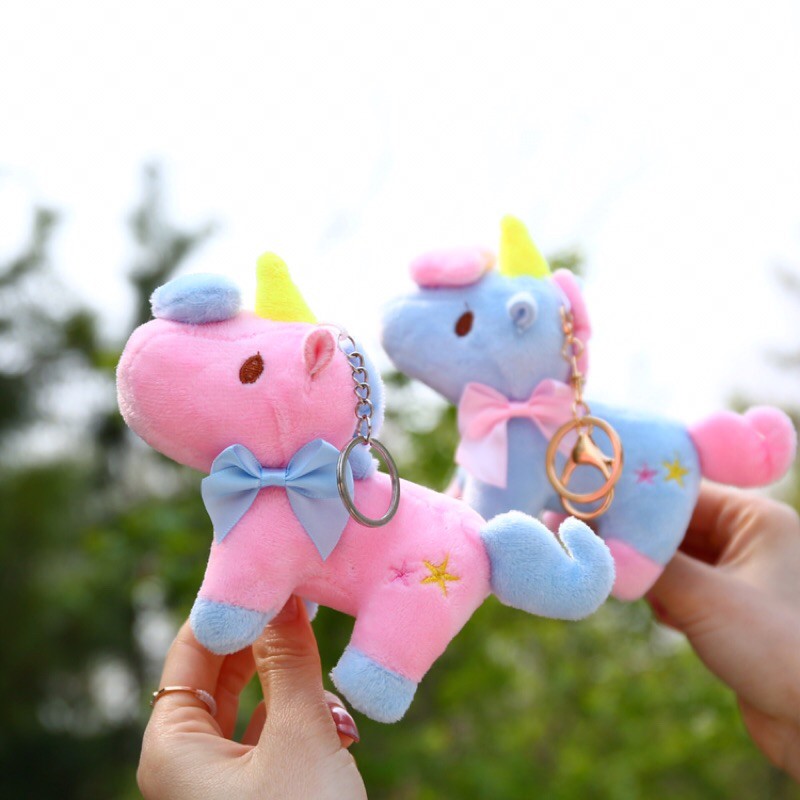 Móc khoá unicorn bông (2 màu)