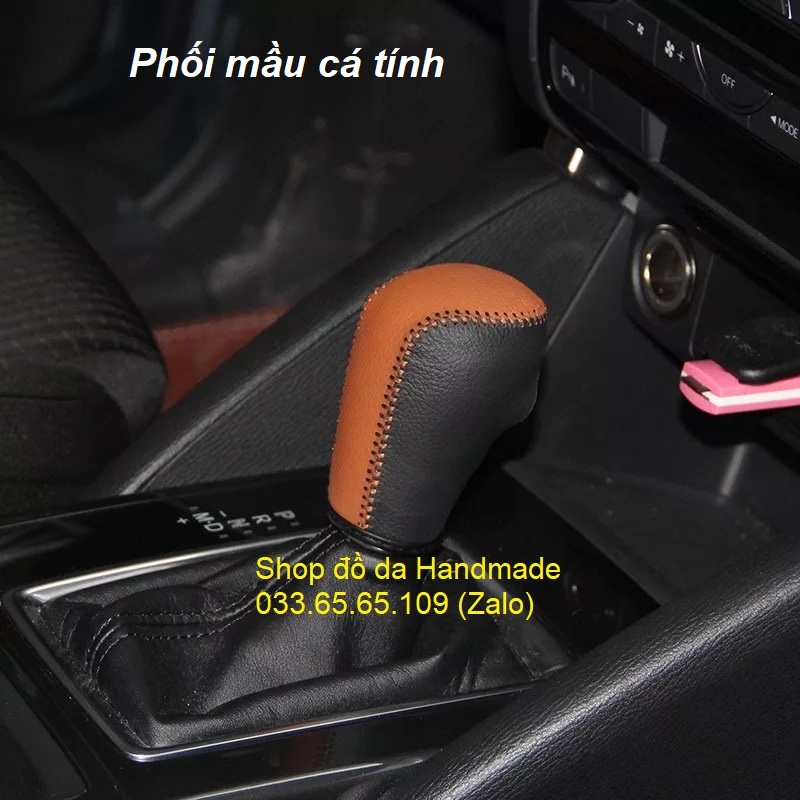 Bọc da cần số & phanh tay Mazda BT 50, BT50 số tự động