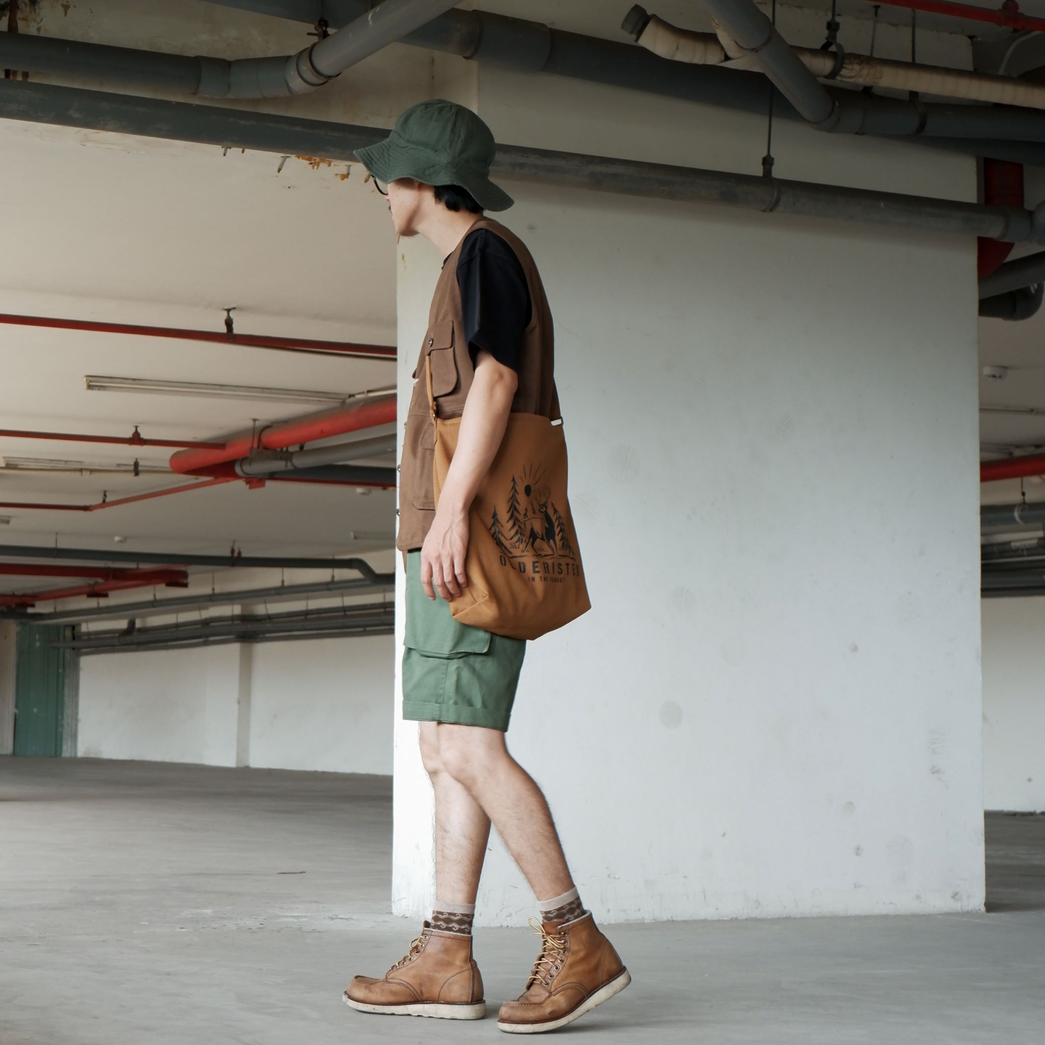 Túi Tote đeo chéo canvas Nature - Olderister