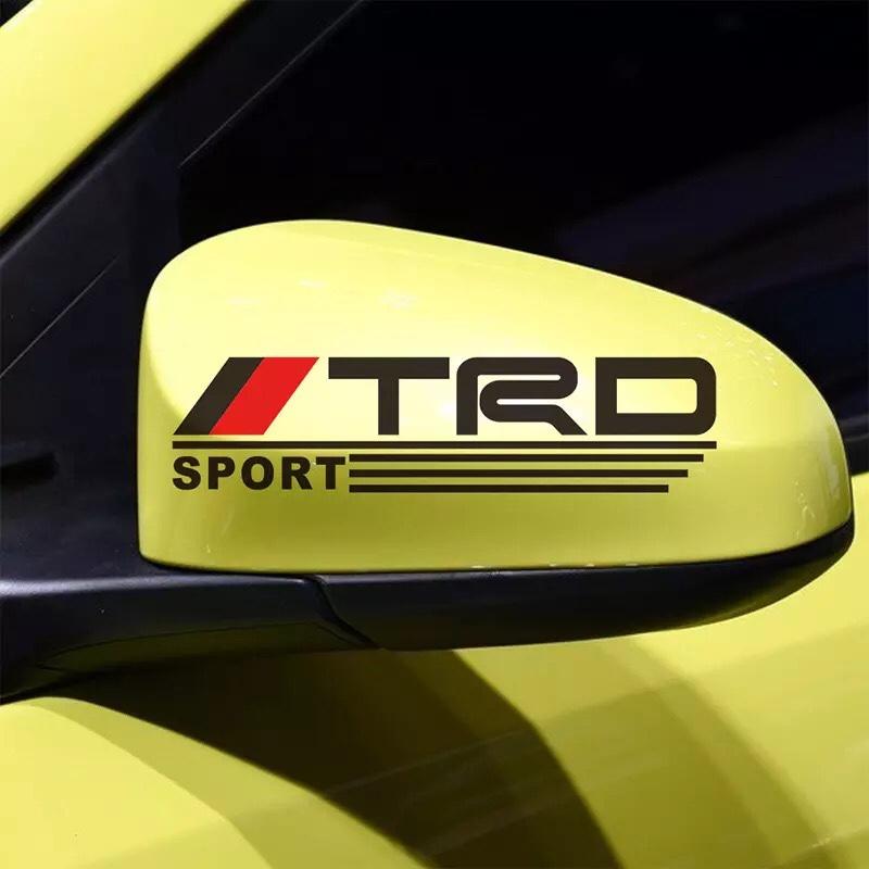 Bộ 2 tem dán gương chiếu hậu ô tô TRD