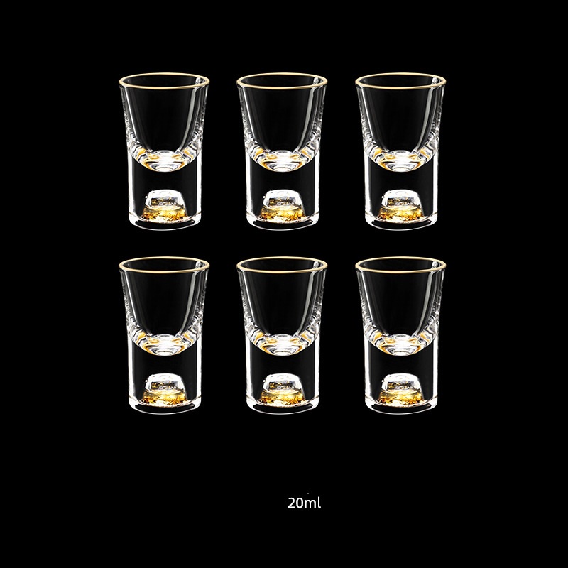 Bộ Ly rượu Pha Lê Vàng Lá 24K