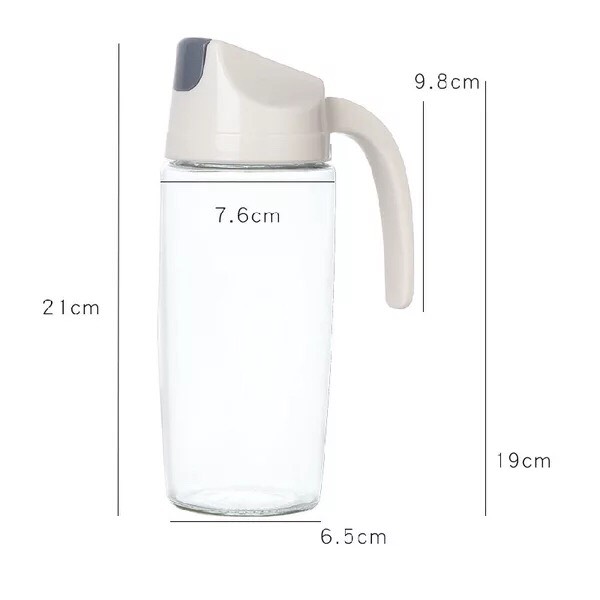 Bình đựng rót dầu thủy tinh nắp mở tự động 600ml