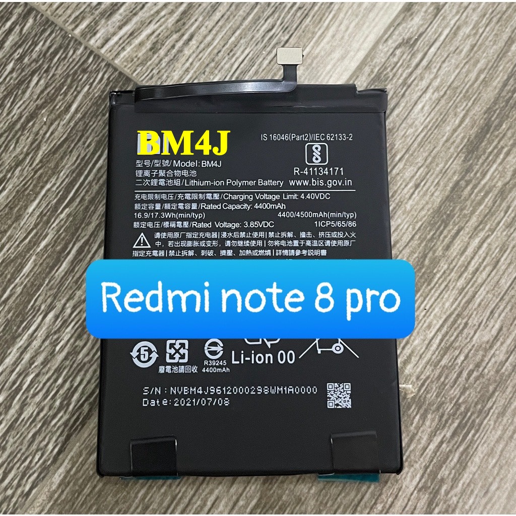 pin xiaomi Redmi note 8 pro mã BM4J (zin)