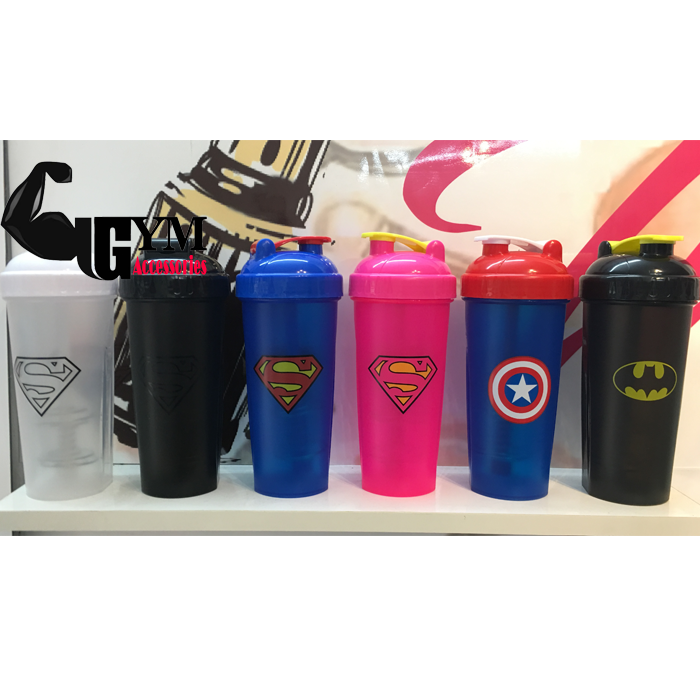 Bình nước thể thao bình lắc shake bottle Super Hero