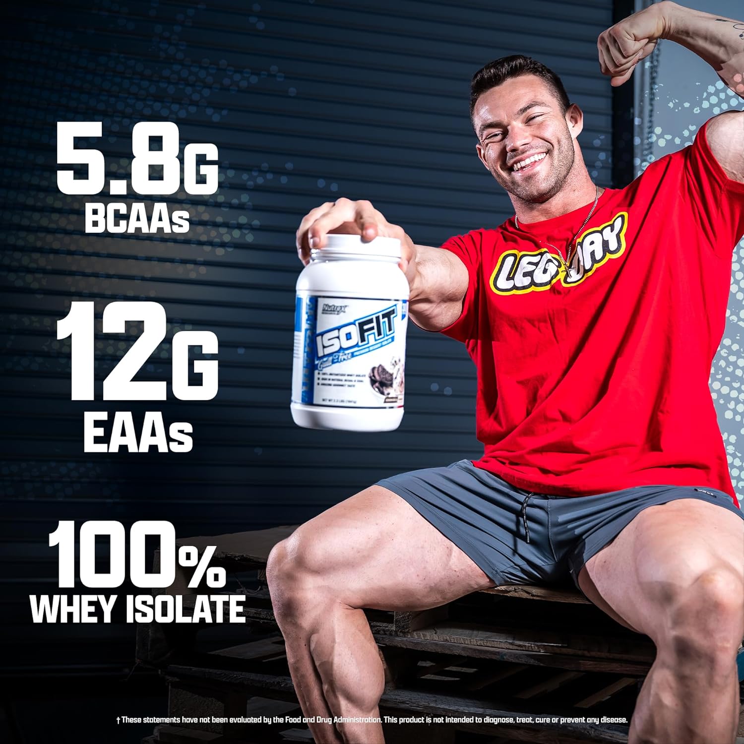 Nutrex Research IsoFit (70 Servings)  Whey Protein Powder Instantized 100% Whey Protein Isolate  Muscle Recovery, Lactose-Free, Gluten-Free  5lbs