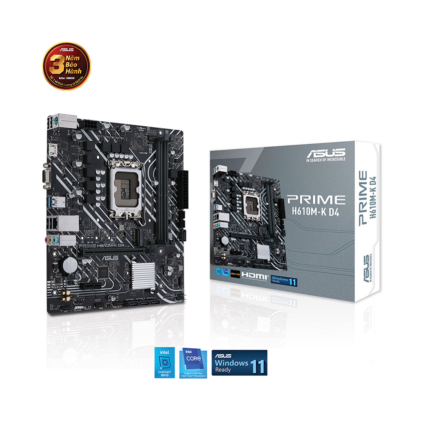 Mainboard Asus Prime H610M-K D4 - Bảo hành 36 Tháng
