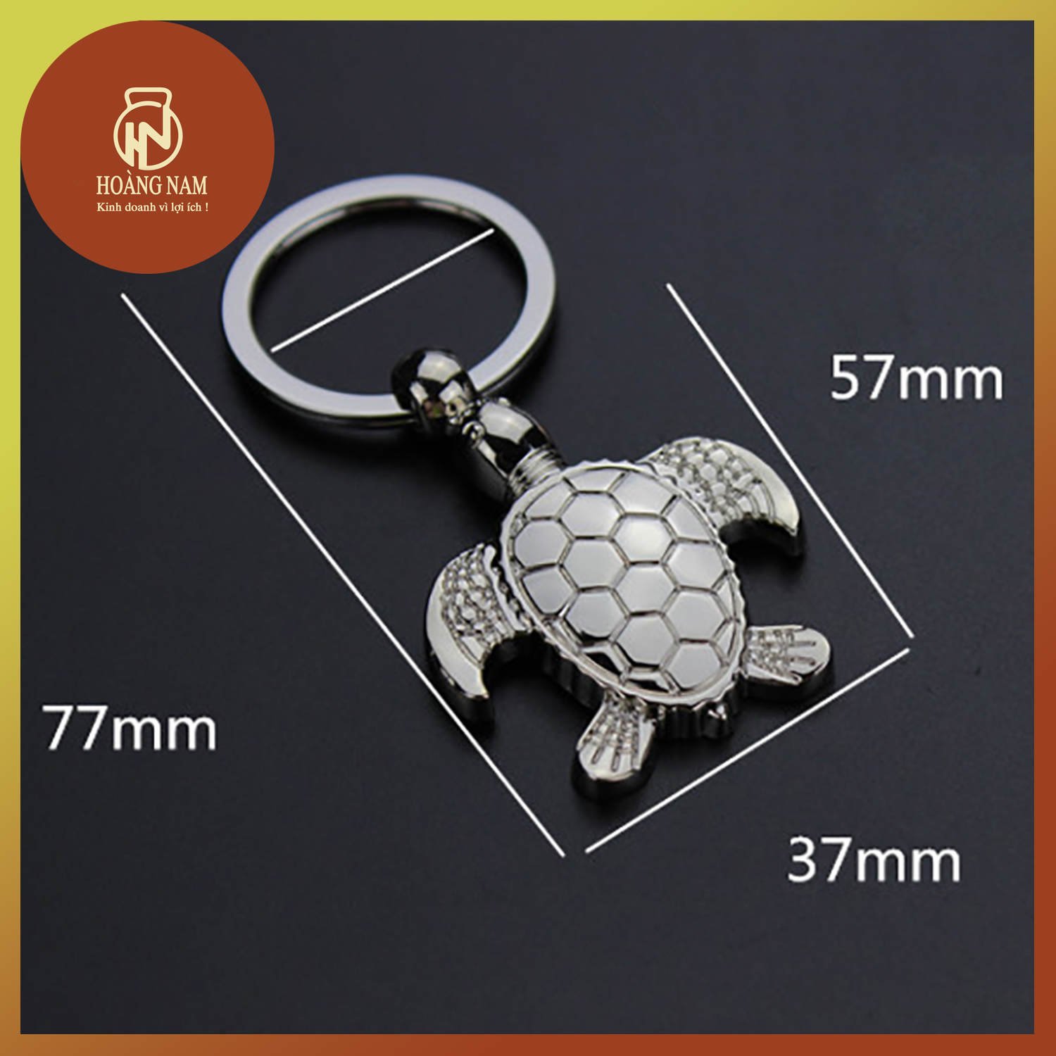 Móc Khóa Kim Loại , Phủ Ken Chống Rỉ Sét Thần Kim Quy ( Rùa )